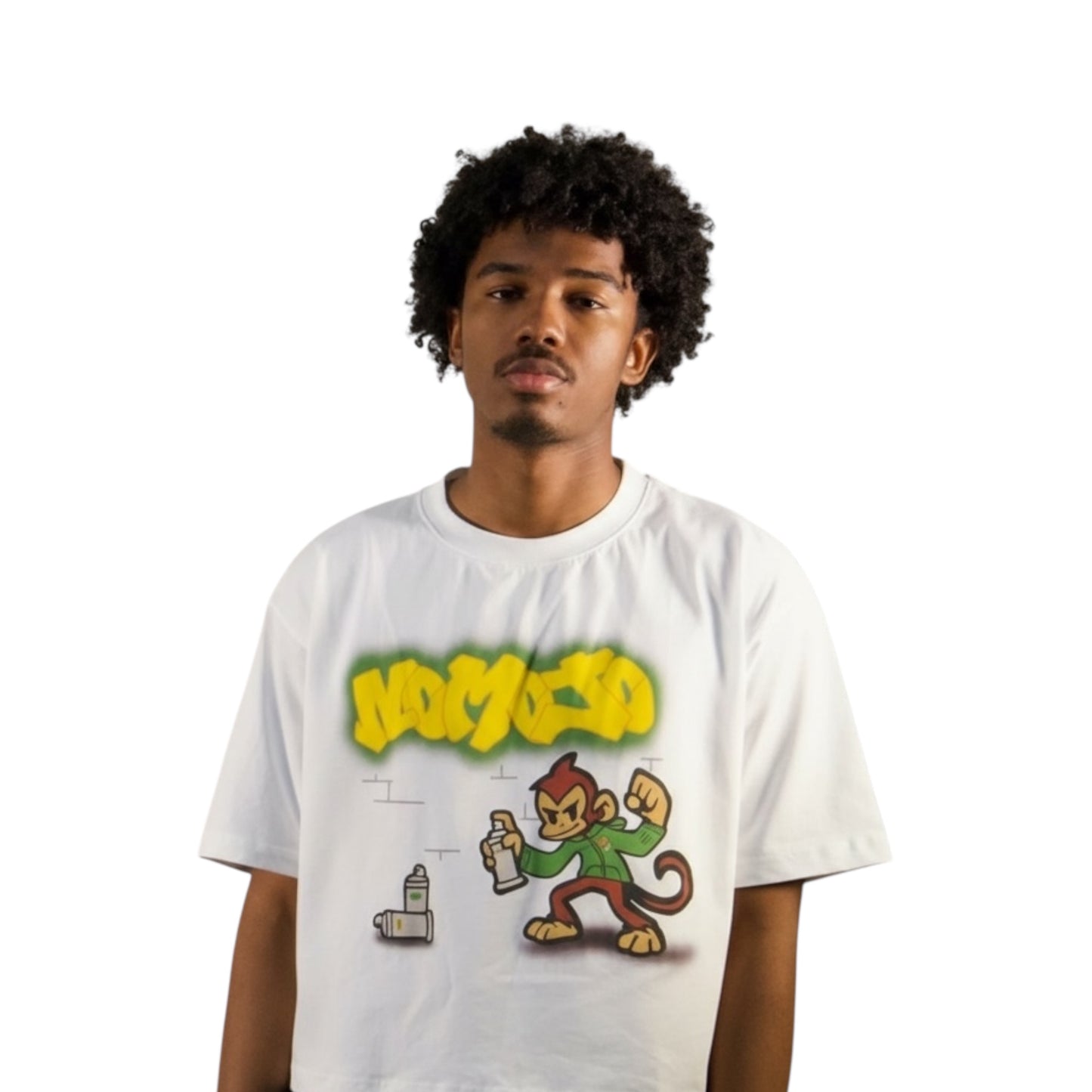 Jango Graffiti Cropped Tee (White)