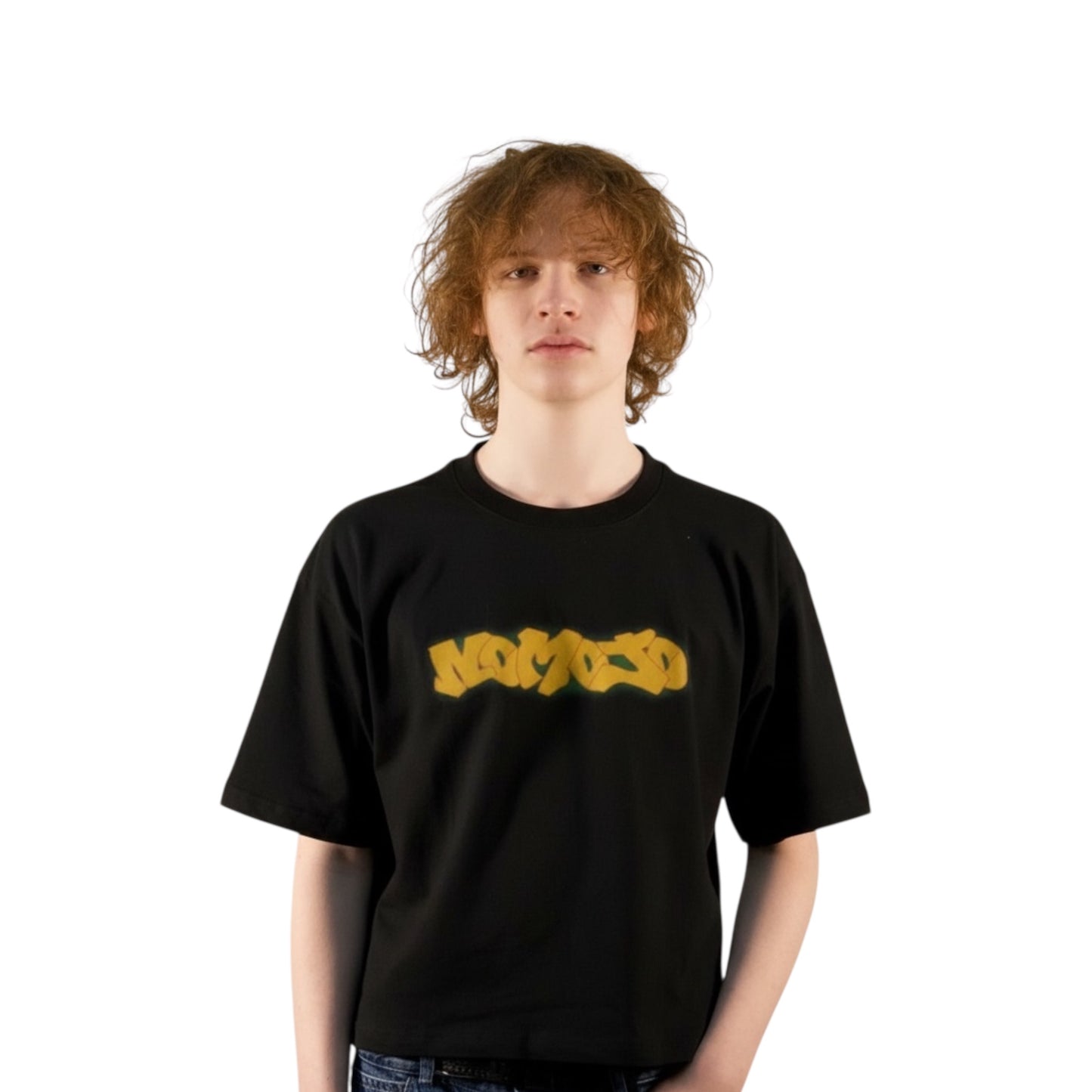 Nomojo Graffiti Cropped Tee (Black)